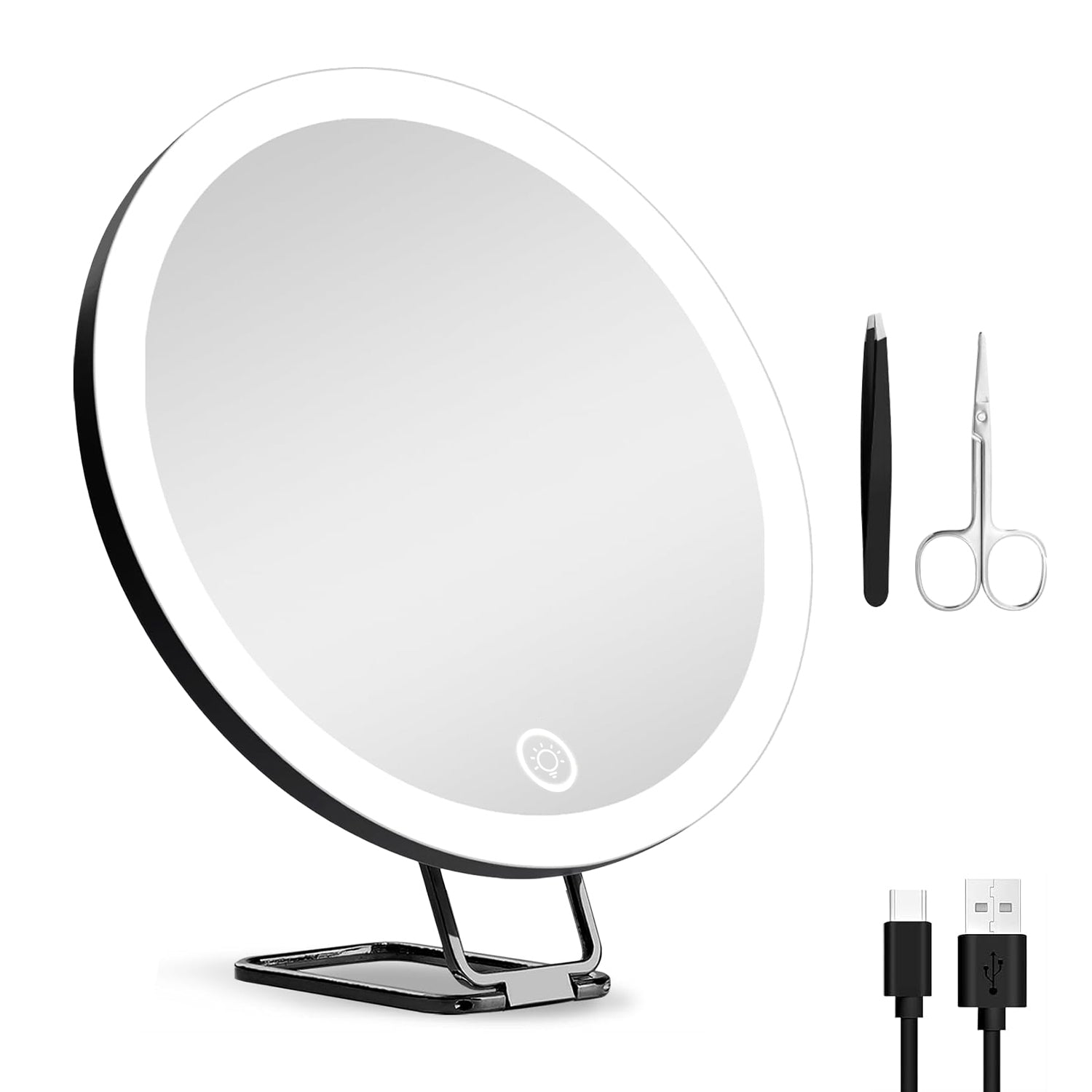 30X Lighted Magnifying Makeup Mirror Portable