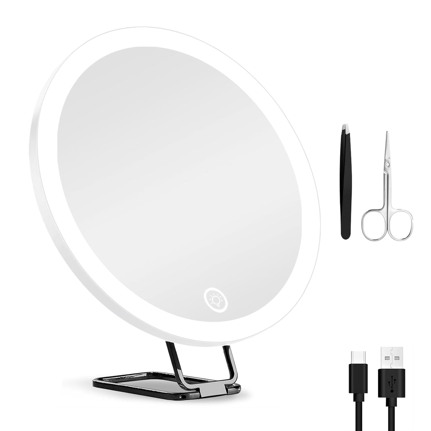 30X Lighted Magnifying Makeup Mirror Portable