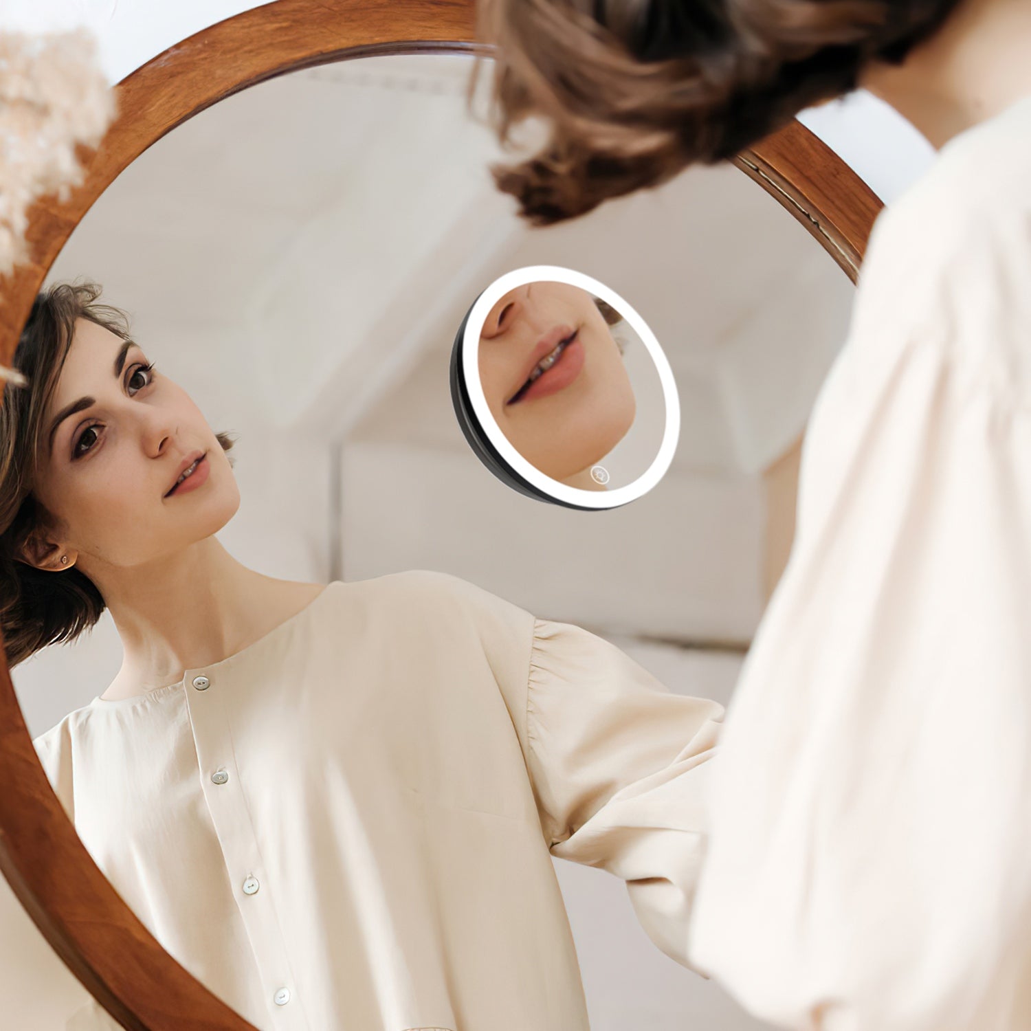 30X Lighted Magnifying Makeup Mirror Portable