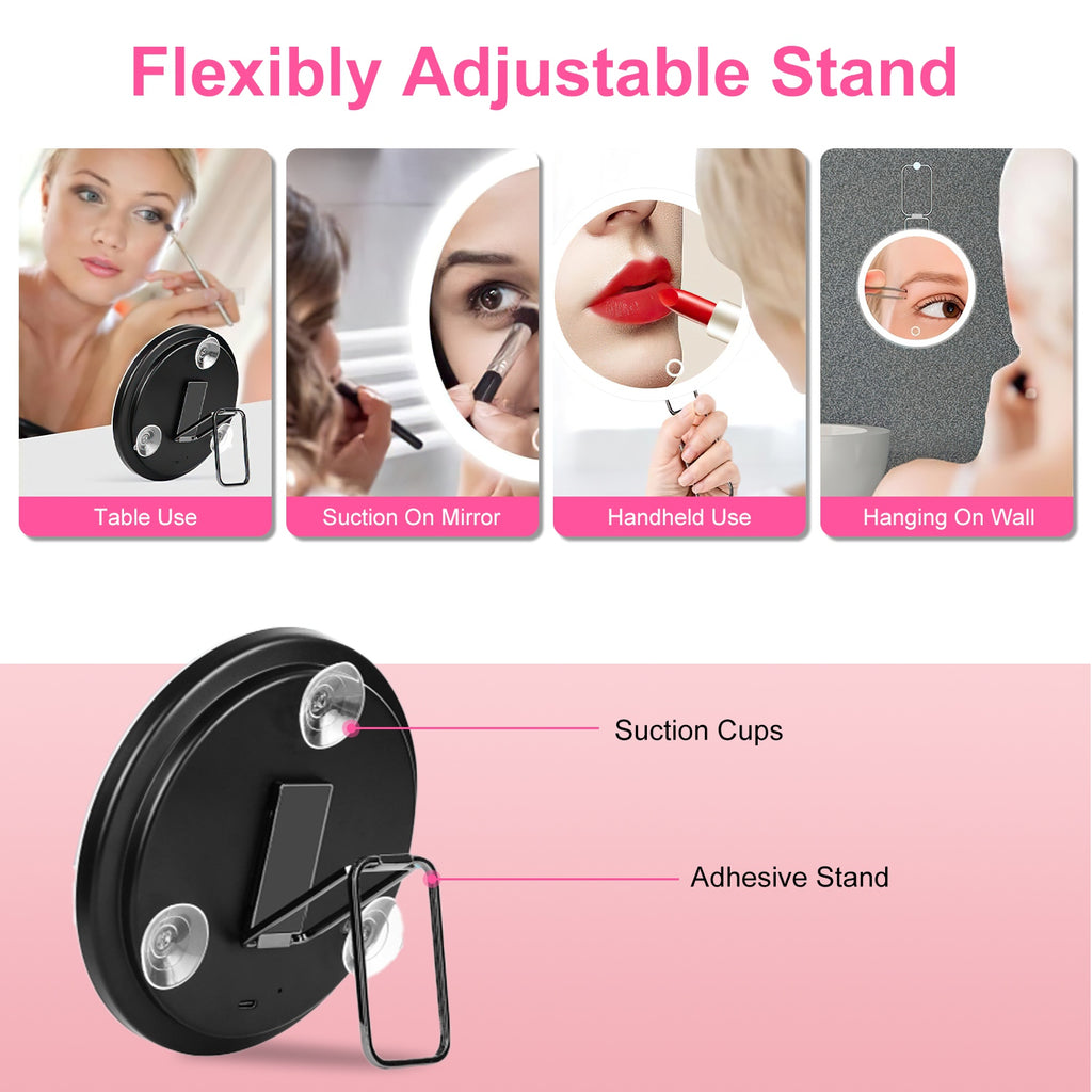 30X Lighted Magnifying Makeup Mirror Portable