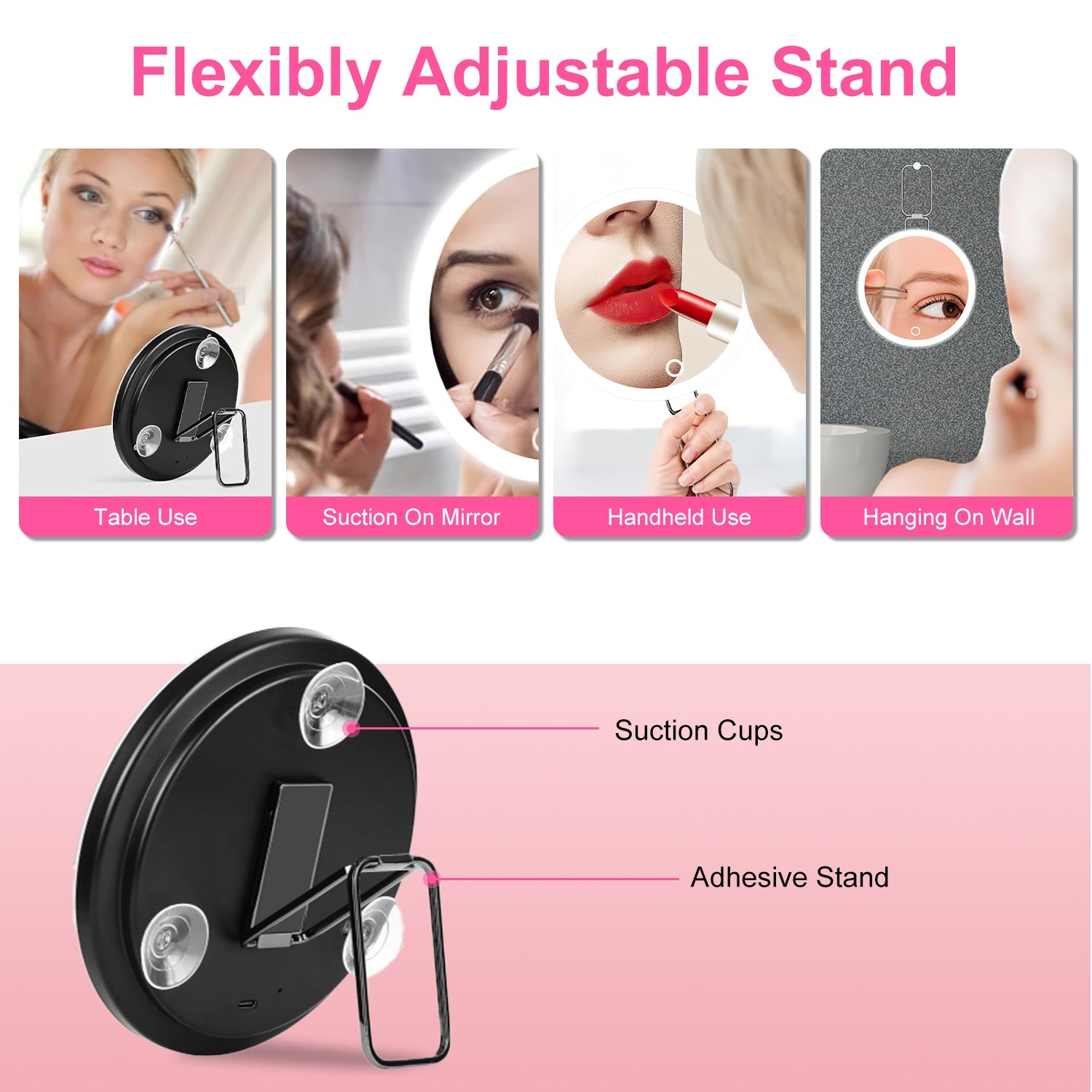 30X Lighted Magnifying Makeup Mirror Portable