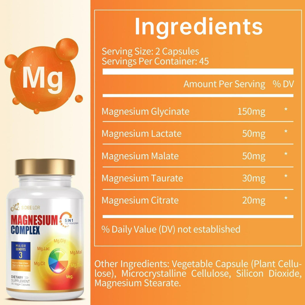 Magnesium Glycinate Malate D3 Vegan Supplement
